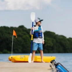 Pelican Sport Combo - 2 Solo Kids Kayaks With Paddles - Yellow -Pelican Sport Solokayak Pelican