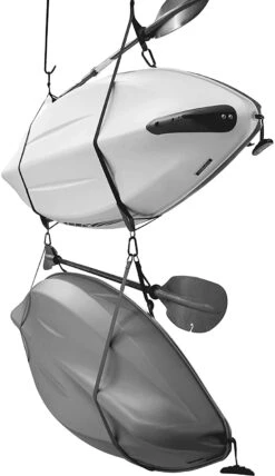 Kayak And SUP Storage Straps -Pelican Sport Systemedesanglederangementdoublepourkayak Pourinterieuretexterieur Cintrespourplanchedepaddle Livreavecclipdepagaie PS1954